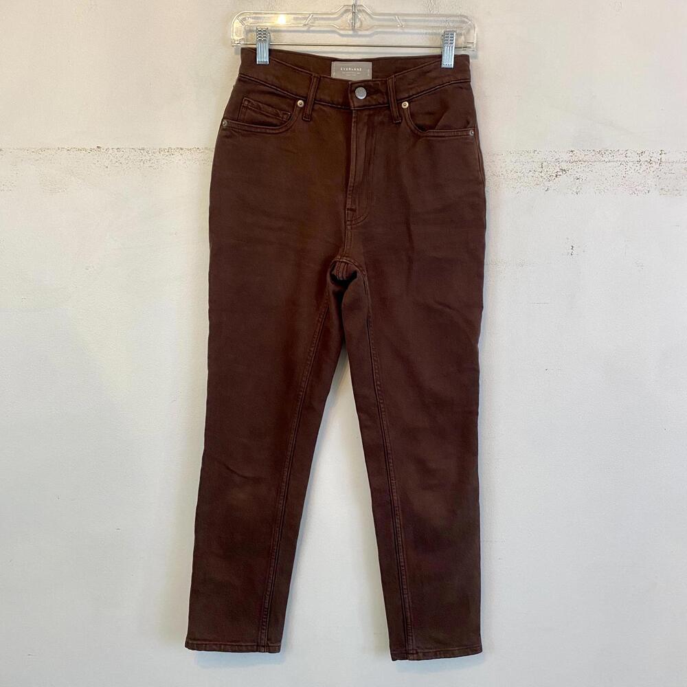 EVERLANE dark brown classic jeans sz 24 crop